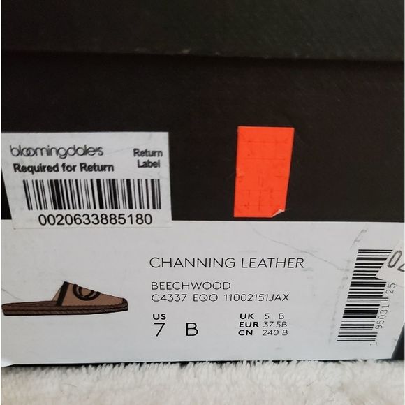 Coach Channing Leather Logo Slip On Espadrille Mules - Picture 12 of 16